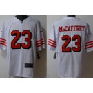 Men's San Francisco 49ers #23 Christian McCaffrey Limited White Throwback Vapor Jersey