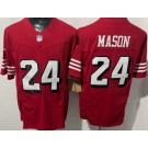 Men's San Francisco 49ers #24 Jordan Mason Limited Red Throwback FUSE Vapor Jersey