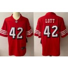 Men's San Francisco 49ers #42 Ronnie Lott Limited Red Alternate Vapor Jersey