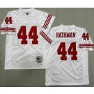 Men's San Francisco 49ers #44 Tom Rathman White Throwback Jersey
