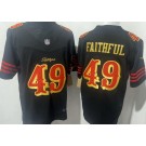 Men's San Francisco 49ers #49 Faithful Limited Black Rivalries FUSE Vapor Jersey