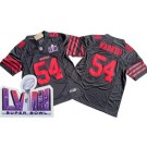 Men's San Francisco 49ers #54 Fred Warner Limited Black FUSE LVIII Super Bowl Vapor Jersey