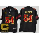 Men's San Francisco 49ers #54 Fred Warner Limited Black Rivalries Captain Patch Vapor Jersey