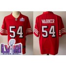 Men's San Francisco 49ers #54 Fred Warner Limited Red Alternate LVIII Super Bowl Vapor Jersey