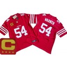 Men's San Francisco 49ers #54 Fred Warner Limited Red C Patch FUSE Vapor Jersey