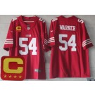 Men's San Francisco 49ers #54 Fred Warner Limited Red C Patch Vapor Jersey