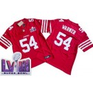 Men's San Francisco 49ers #54 Fred Warner Limited Red FUSE LVIII Super Bowl Vapor Jersey