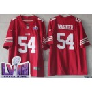 Men's San Francisco 49ers #54 Fred Warner Limited Red LVIII Super Bowl Vapor Jersey