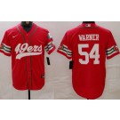 Men's San Francisco 49ers #54 Fred Warner Limited Red Mexico Fashion Baseball Jersey