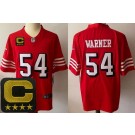 Men's San Francisco 49ers #54 Fred Warner Limited Red Throwback C Patch Vapor Jersey
