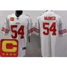 Men's San Francisco 49ers #54 Fred Warner Limited White C Patch Vapor Jersey