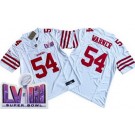 Men's San Francisco 49ers #54 Fred Warner Limited White FUSE LVIII Super Bowl Vapor Jersey