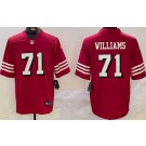 Men's San Francisco 49ers #71 Trent Williams Limited Red Throwback Vapor Jersey