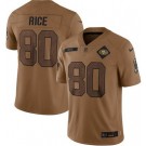 Men's San Francisco 49ers #80 Jerry Rice Limited Brown 2023 Salute To Service Jersey