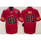 Men's San Francisco 49ers #80 Jerry Rice Limited Red Gold 70th Vapor Jersey