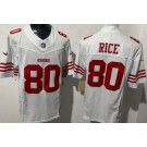 Men's San Francisco 49ers #80 Jerry Rice Limited White FUSE Vapor Jersey