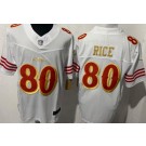 Men's San Francisco 49ers #80 Jerry Rice Limited White Rivalries FUSE Vapor Jersey