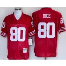 Men's San Francisco 49ers #80 Jerry Rice Red Legacy Throwback Jersey