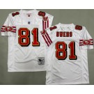 Men's San Francisco 49ers #81 Terrell Owens White 1996 Throwback Jersey