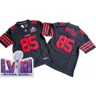 Men's San Francisco 49ers #85 George Kittle Limited Black FUSE LVIII Super Bowl Vapor Jersey