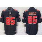 Men's San Francisco 49ers #85 George Kittle Limited Black Fashion Vapor Jersey