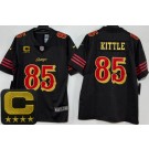 Men's San Francisco 49ers #85 George Kittle Limited Black Rivalries Captain Patch Vapor Jersey