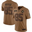 Men's San Francisco 49ers #85 George Kittle Limited Brown 2023 Salute To Service Jersey