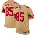 Men's San Francisco 49ers #85 George Kittle Limited Gold Inverted 2022 Vapor Jersey