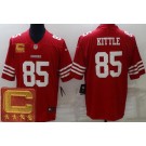 Men's San Francisco 49ers #85 George Kittle Limited Red 2022 C Patch Vapor Jersey