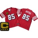 Men's San Francisco 49ers #85 George Kittle Limited Red Alternate C Patch FUSE Vapor Jersey