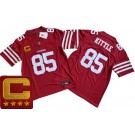 Men's San Francisco 49ers #85 George Kittle Limited Red C Patch FUSE Vapor Jersey
