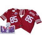Men's San Francisco 49ers #85 George Kittle Limited Red FUSE LVIII Super Bowl Vapor Jersey