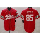 Men's San Francisco 49ers #85 George Kittle Limited Red Mexico Fashion Baseball Jersey