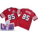 Men's San Francisco 49ers #85 George Kittle Limited Red Throwback FUSE LVIII Super Bowl Vapor Jersey