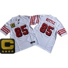 Men's San Francisco 49ers #85 George Kittle Limited White Alternate C Patch FUSE Vapor Jersey