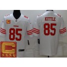 Men's San Francisco 49ers #85 George Kittle Limited White C Patch Vapor Jersey