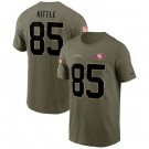 Men's San Francisco 49ers #85 George Kittle Olive 2022 Salute To Service T Shirt
