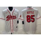 Men's San Francisco 49ers #85 George Kittle White Alternate Baseball Jersey