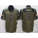 Men's San Francisco 49ers #8 Steve Young Limited Olive 2021 Salute To Service Jersey