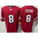 Men's San Francisco 49ers #8 Steve Young Limited Red Throwback FUSE Vapor Jersey