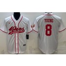 Men's San Francisco 49ers #8 Steve Young Limited White Baseball Jersey