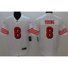 Men's San Francisco 49ers #8 Steve Young Limited White Color Rush Jersey