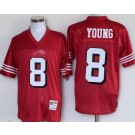 Men's San Francisco 49ers #8 Steve Young Red 1994 Throwback Jersey