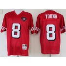 Men's San Francisco 49ers #8 Steve Young Red 75th Throwback Jersey