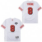 Men's San Francisco 49ers #8 Steve Young White 75th 1994 Throwback Jersey