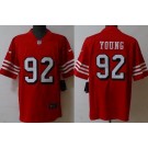 Men's San Francisco 49ers #92 Chase Young Limited Red Throwback FUSE Vapor Jersey