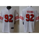 Men's San Francisco 49ers #92 Chase Young Limited White Throwback FUSE Vapor Jersey