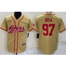 Men's San Francisco 49ers #97 Nick Bosa Gold Baseball Jersey