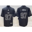 Men's San Francisco 49ers #97 Nick Bosa Limited Black RFLCTV Jersey