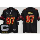Men's San Francisco 49ers #97 Nick Bosa Limited Black Rivalries Captain Patch Vapor Jersey